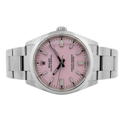Pre-Owned 2022 Rolex Datejust 41Mm Model: 126300  Pink Dial / Bezel Ss Oyster Links