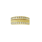 10K Yellow Gold Cz Fashion Mens Ring Size 9.5 3.8Dwt