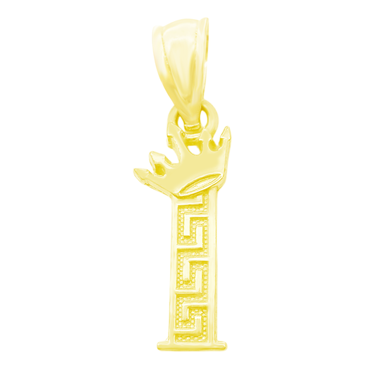 10K Yellow Gold Letter "I" Pendant 0.3Dwt
