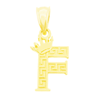 10K Yellow Gold Letter "F" Pendant 0.4Dwt