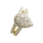 14K White Gold Diamond Bridal Set Size 8 4.2Dwt