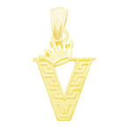 10K Yellow Gold Letter "V" Pendant 0.5Dwt