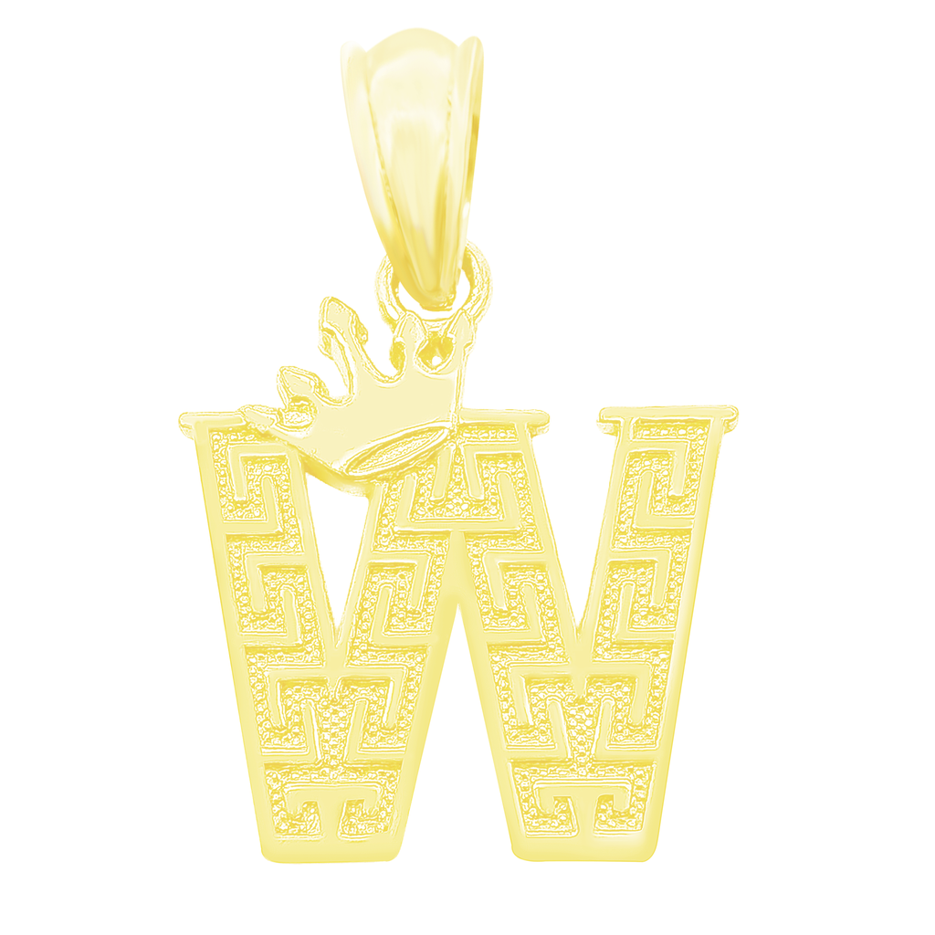 10K Yellow Gold Letter "W" Pendant 0.5Dwt