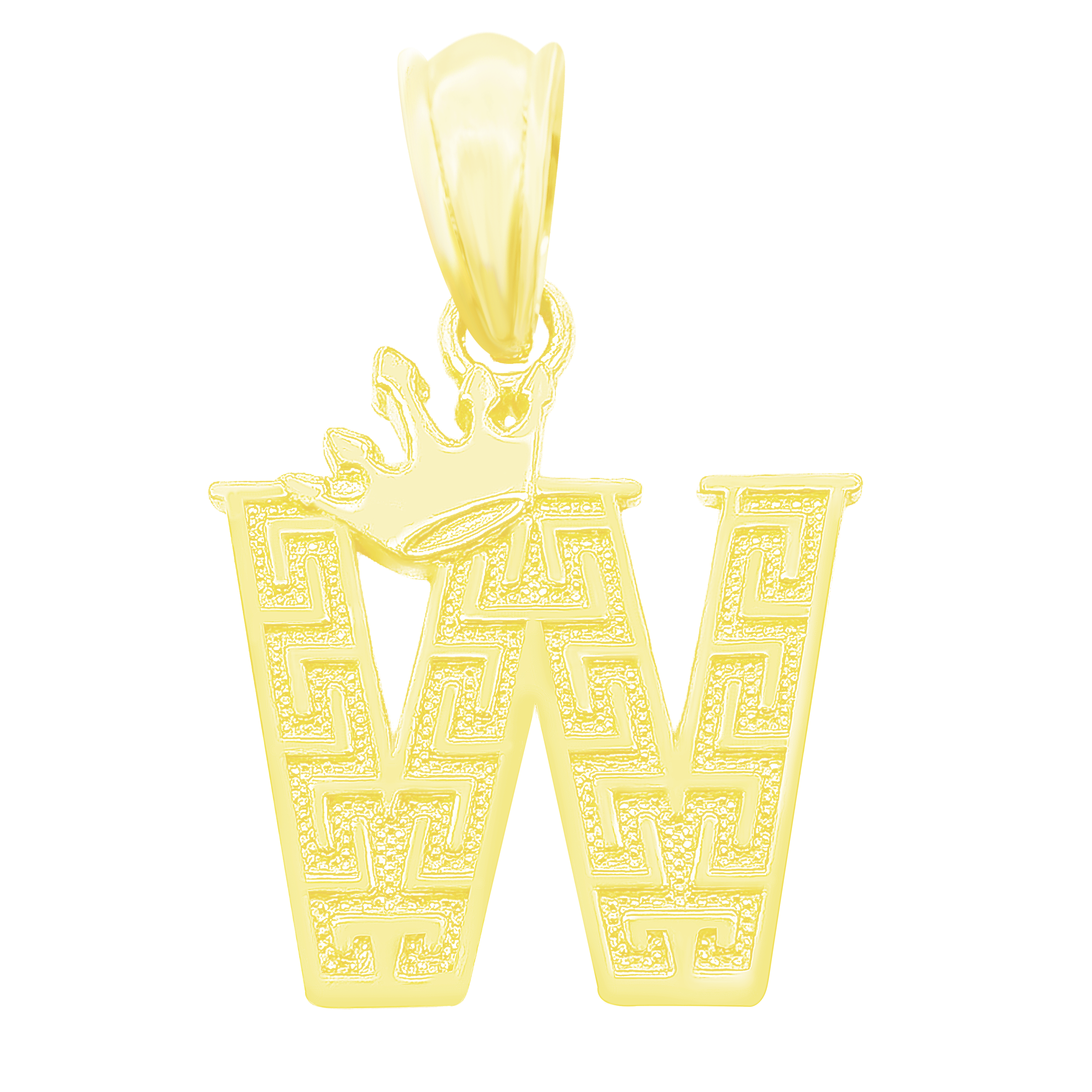 10K Yellow Gold Letter "W" Pendant 0.5Dwt