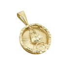 10K Yellow Gold 3D Caridad Del Cobre Pendant 7.6Dwt