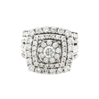 14K White Gold Diamond Wedding Set Size 5.25 3.9Dwt