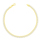 14K Yellow Gold Cz Tennis Bracelet 7.5In 3.4Dwt