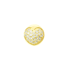 14K Yellow Gold Cz Heart Bead Charms 1.7Dwt