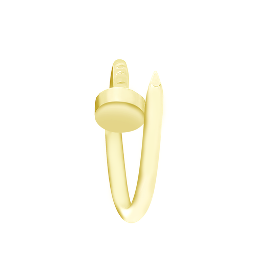 10K Yellow Gold Nail Style Hoop Earrings 2.0Dwt