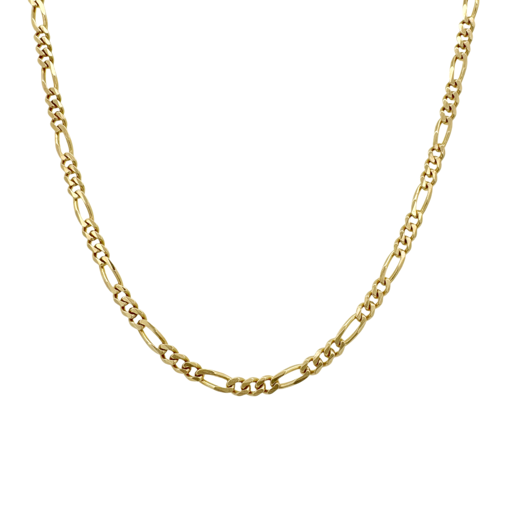 14K Yellow Gold Figaro Link Chain 2.5Mm 18.5In 5.2Dwt