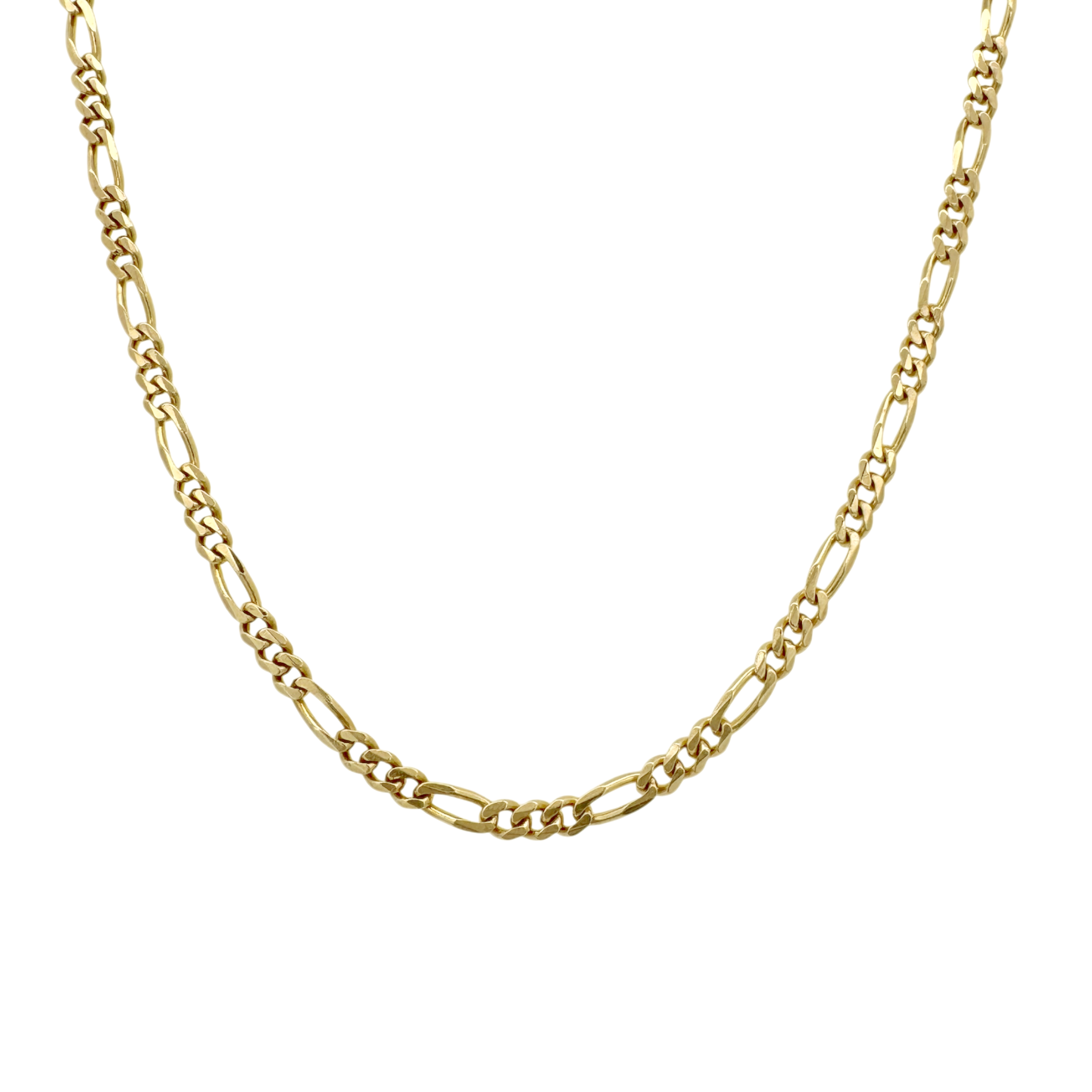 14K Yellow Gold Figaro Link Chain 2.5Mm 18.5In 5.2Dwt