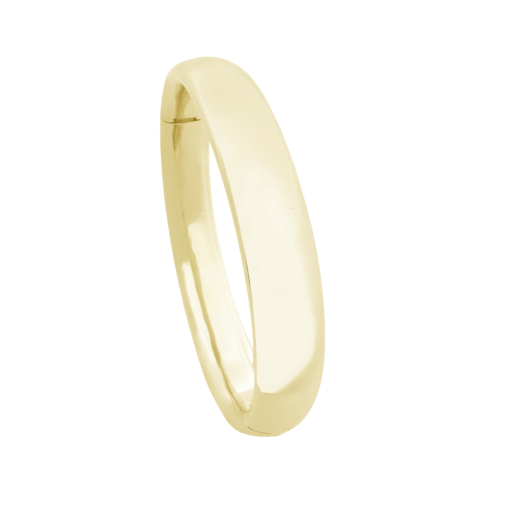 18K Yellow Gold Solid Hinged Bangle 22.0Dwt