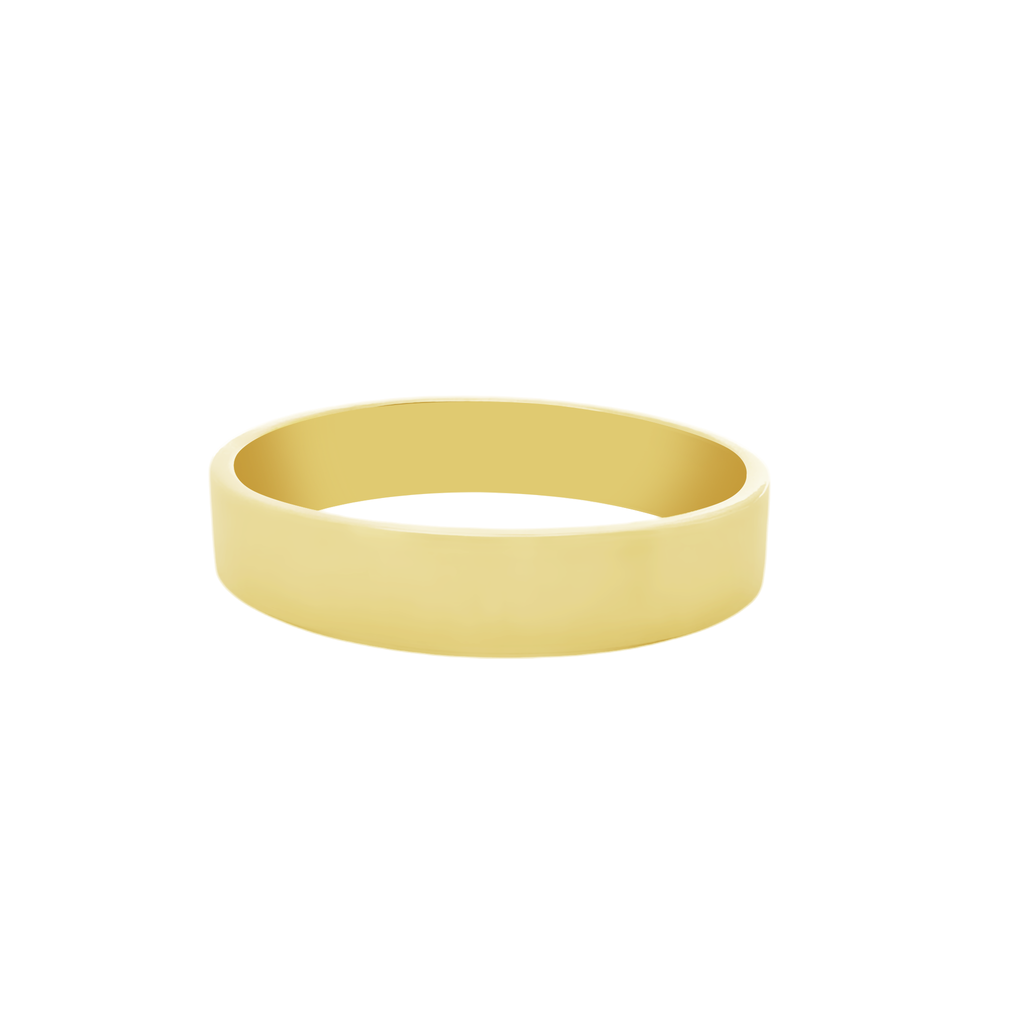 14K Yellow Gold Plain Wedding Band Mens Ring Size 12 3.0Dwt
