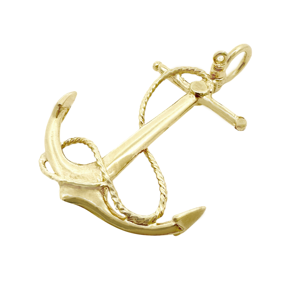 10K Yellow Gold Anchor Pendant 4.3Dwt