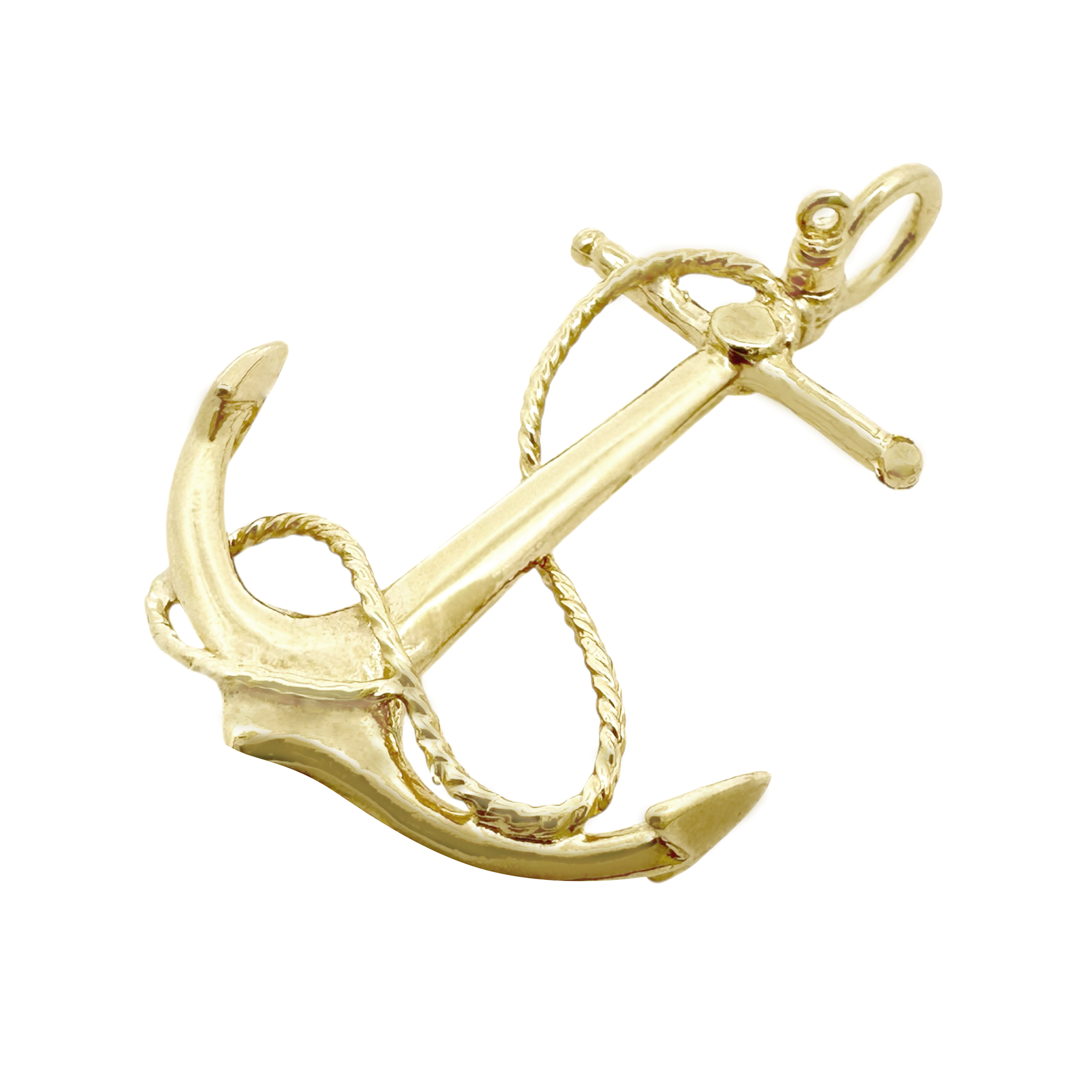 10K Yellow Gold Anchor Pendant 4.3Dwt