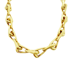 14K Yellow Gold Ladies Fancy Link Necklace 18In 24.2Dwt