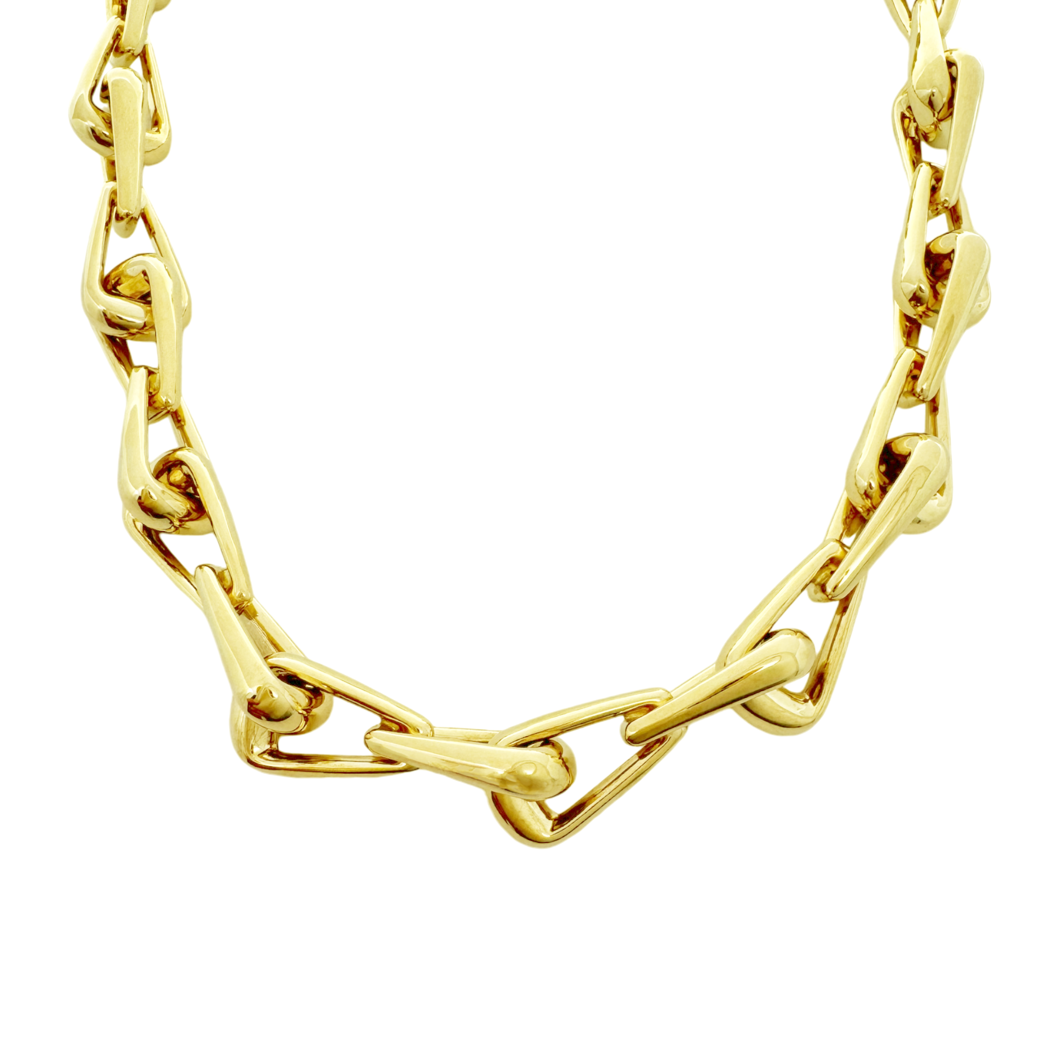 14K Yellow Gold Ladies Fancy Link Necklace 18In 24.2Dwt