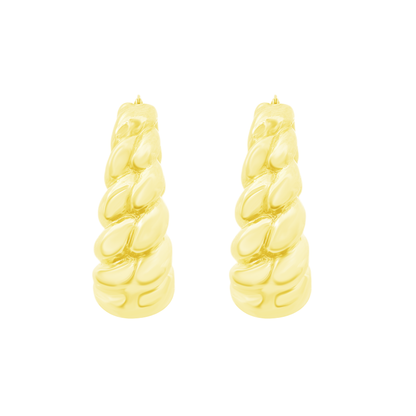10K Yellow Gold Hollow Hoop Earrings 3.7Dwt