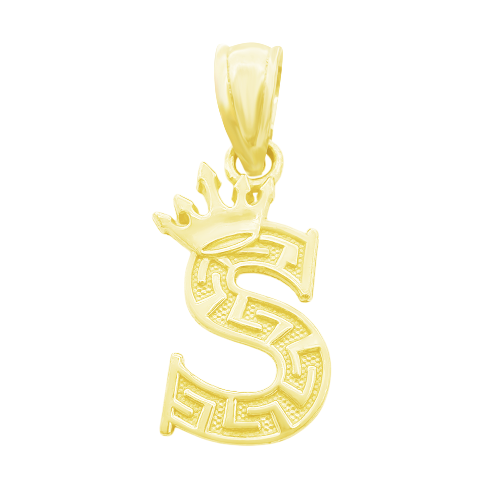 10K Yellow Gold Letter "S" Pendant 0.4Dwt