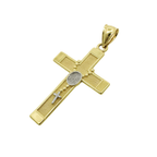 10K Yellow Gold Cross Pendant 1.8Dwt