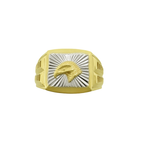 10K Two Tone Mens Eagle Ring Size 13 3.0Dwt