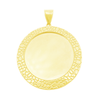 10K Yellow Gold Free Form Style Mirror Charm 11.5Dwt
