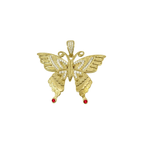 14K Yellow Gold Cz Butterfly Pendant 5.5Dwt