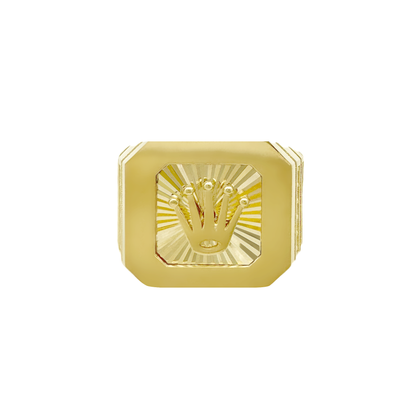 10K Yellow Gold Cz Rolex Style fashion Ring Mens Size 13.5 9.6Dwt