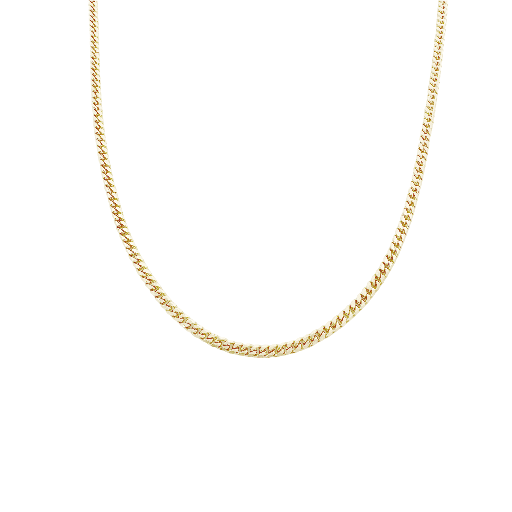 14K Yellow Gold Lobster Clasp Cuban Link Chain 2Mm 24In 5.4Dwt