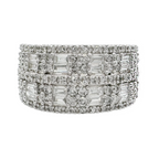 10K White Gold Diamond Fashion Ring Size 8 3.2Dwt