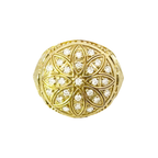 0.75Ctw 10K Yellow Gold Lab Grown Diamond Mens Rosetta Ring Size 11.75 10.2Dwt