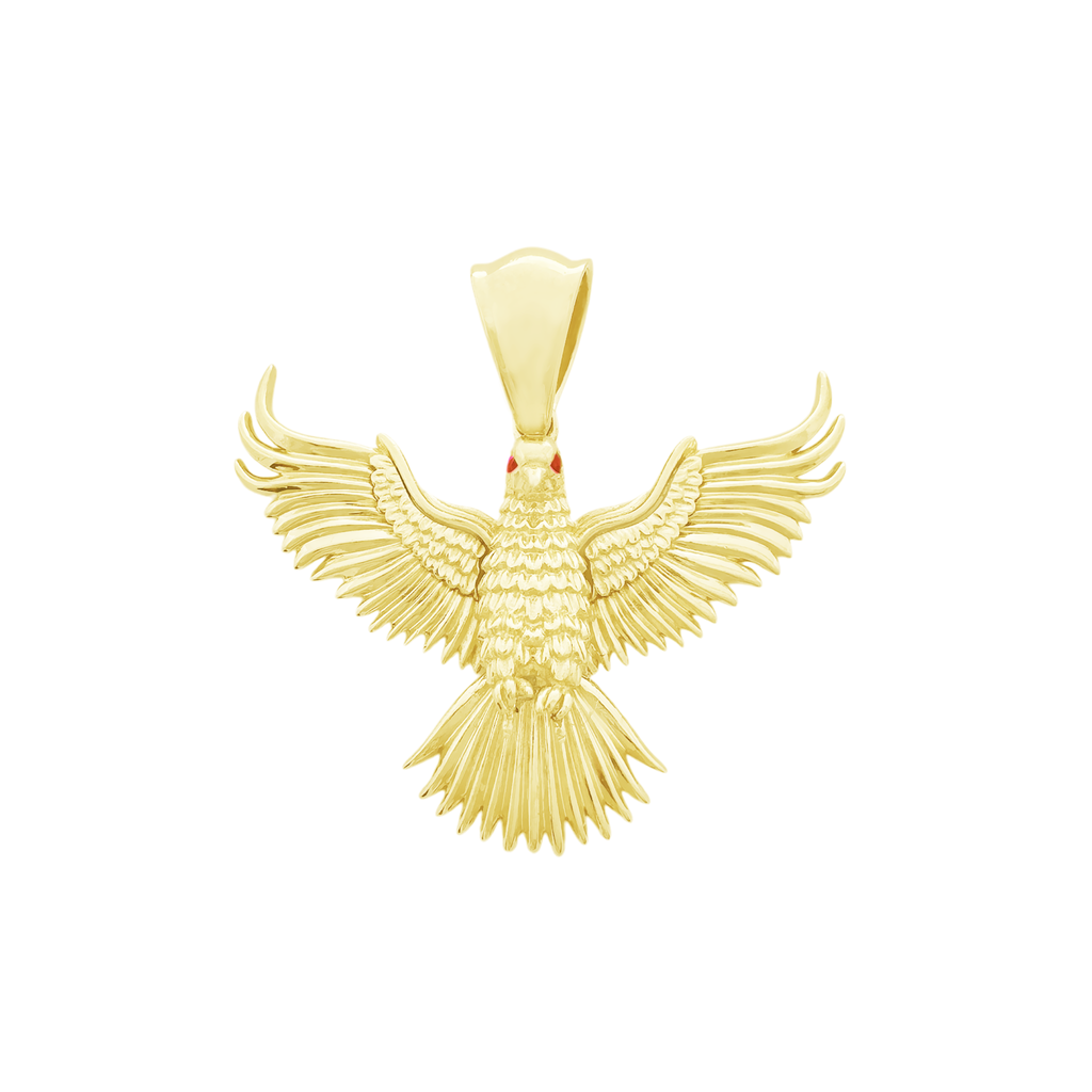 14K Yellow Gold Eagle Pendant 4.5Dwt
