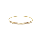 1/2Ctw 14K Yellow Gold Diamond Bangle Bracelet 3.9Dwt