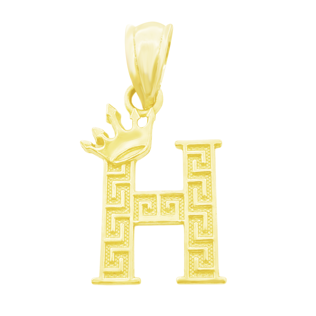 10K Yellow Gold Letter "H" Pendant 0.4Dwt