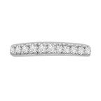 10K White Gold Diamond Wedding Band Size 6.75 1.0Dwt