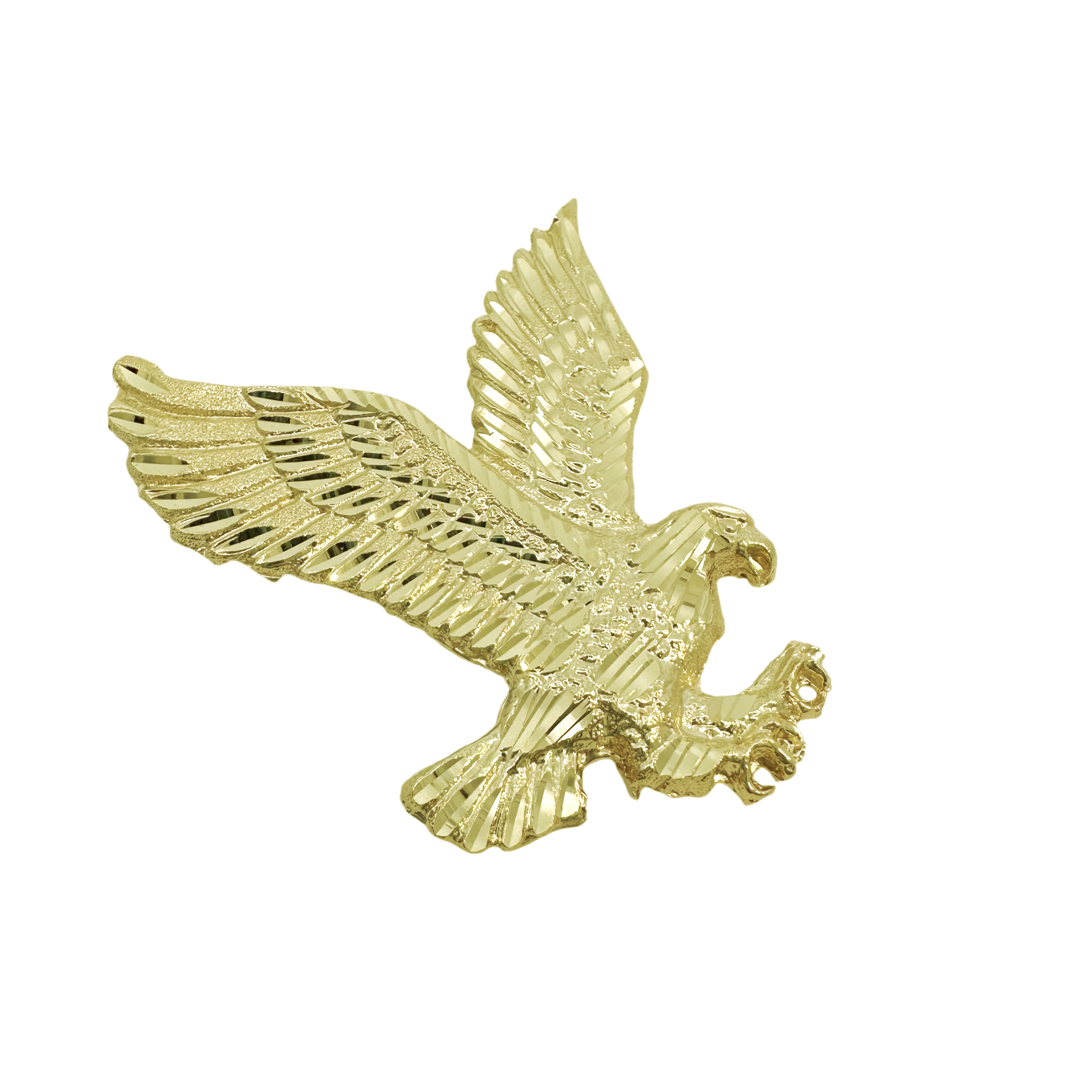 10K Yellow Gold Large Eagle Pendant 18.4Dwt