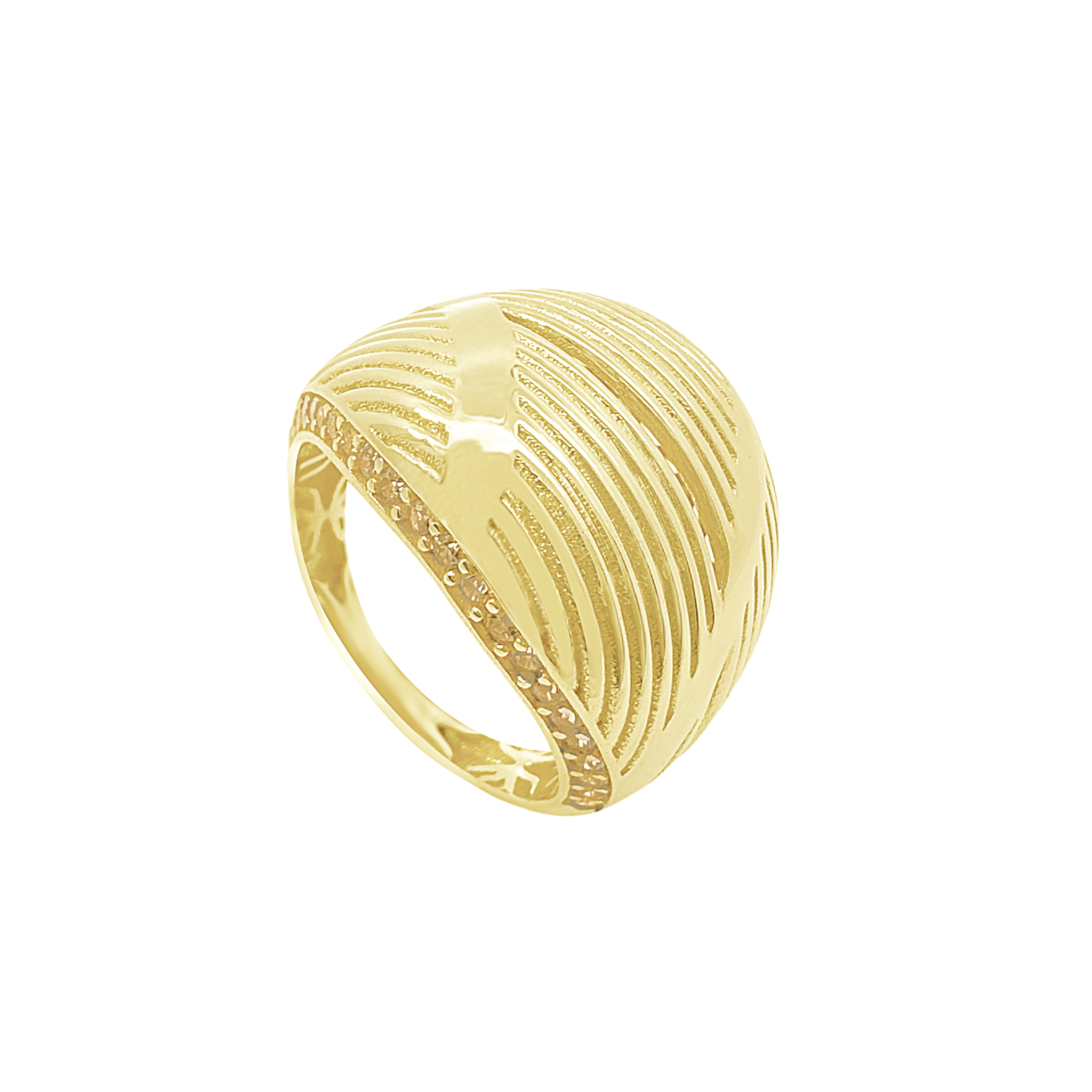 14K Yellow Gold Lds Fashion Ring Size 8 4.0Dwt