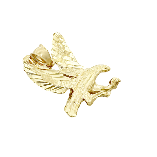 10K Yellow Gold Eagle Pendant 2.5Dwt