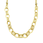 14K Yellow Gold Ladies Fancy Link Necklace 18.5In 17.9Dwt