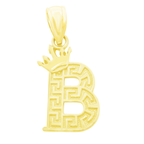 10K Yellow Gold Letter "B" Pendant 0.4Dwt