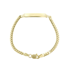 14K Yellow Gold Baby Miami Cuban Id Bracelet 4Mm 6In 3.2Dwt