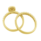 0.15Ctw 10K Yellow Gold Diamond Wedding Set Size 7 2.9Dwt