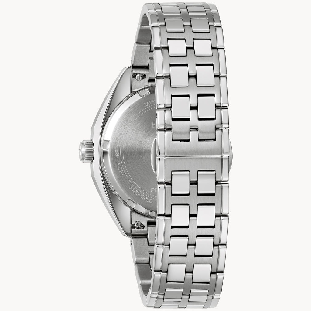 Bulova Jet Star Watch (96B401) Stainless Steel, Burgundy Dial