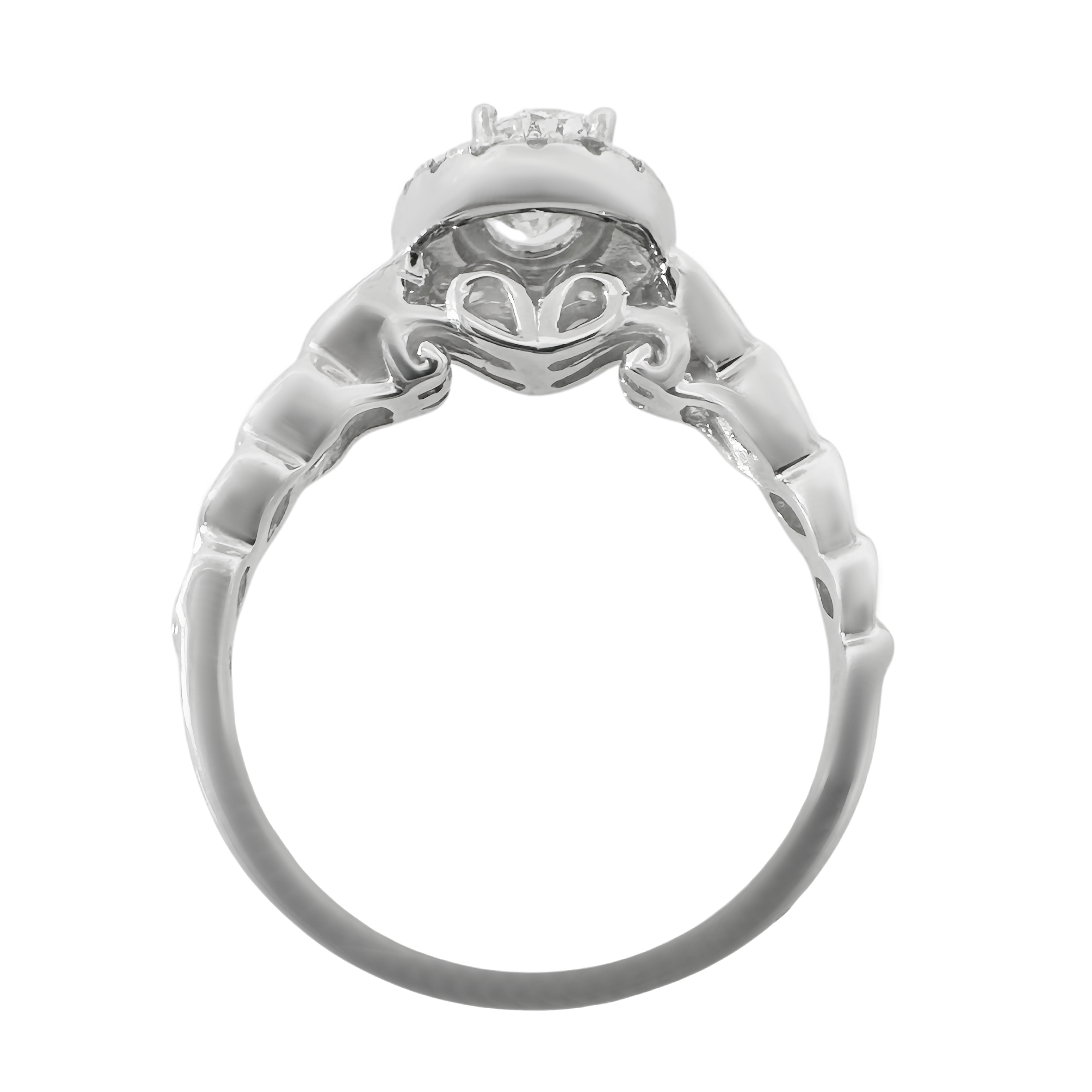 1.00Ct 14K White Gold Diamond Engagement Ring Size 7 2.2Dwt