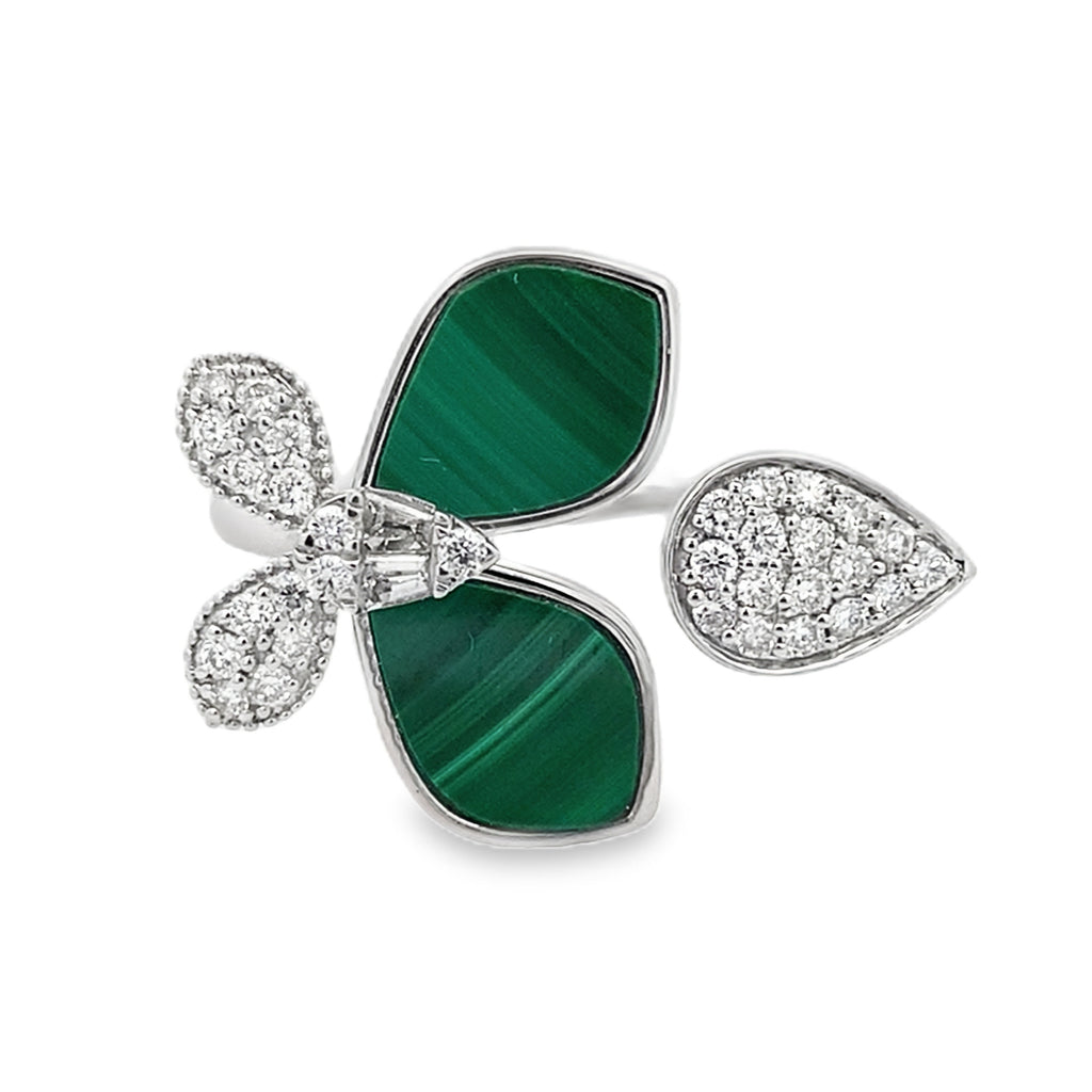 0.40Ct 18K White Gold Diamond Fashion Ring Size 7 2.6Dwt