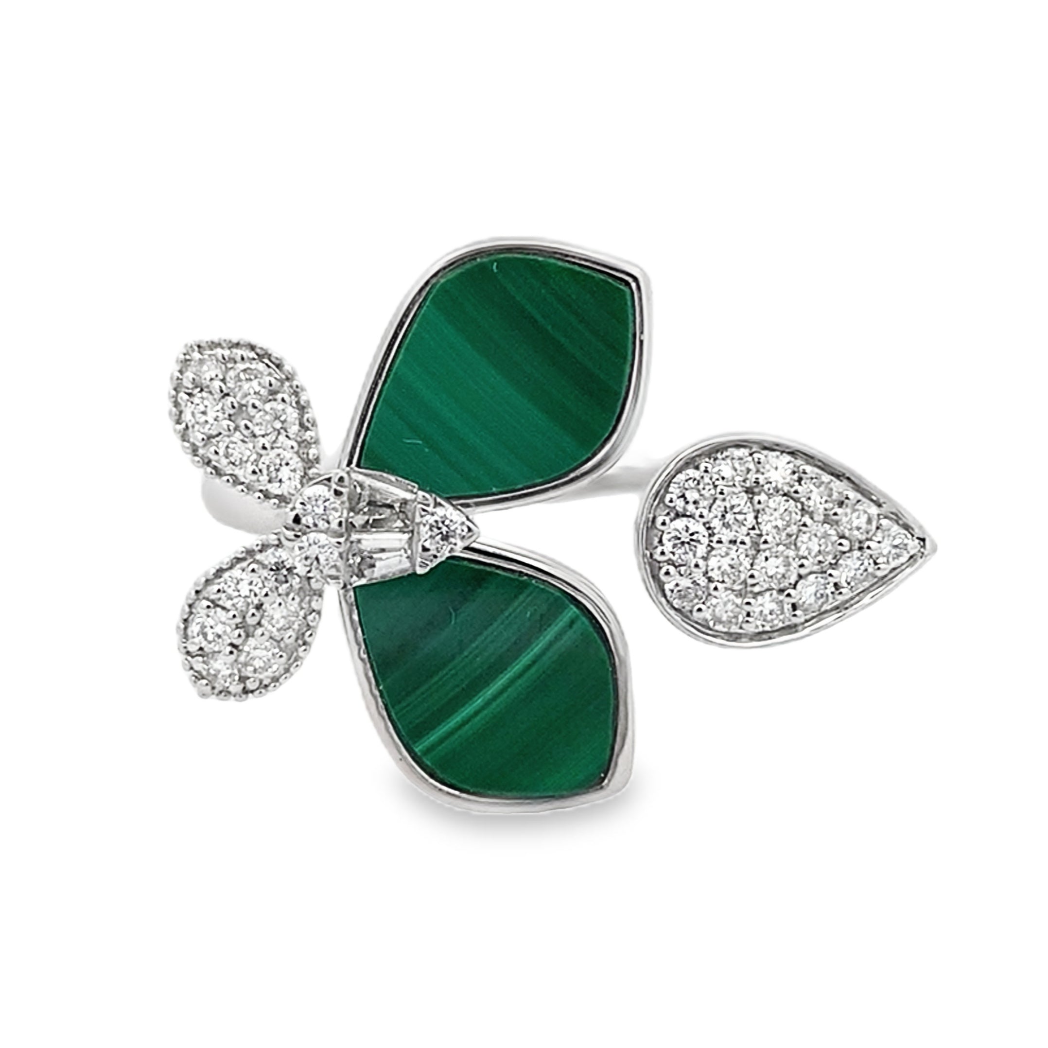 0.40Ct 18K White Gold Diamond Fashion Ring Size 7 2.6Dwt