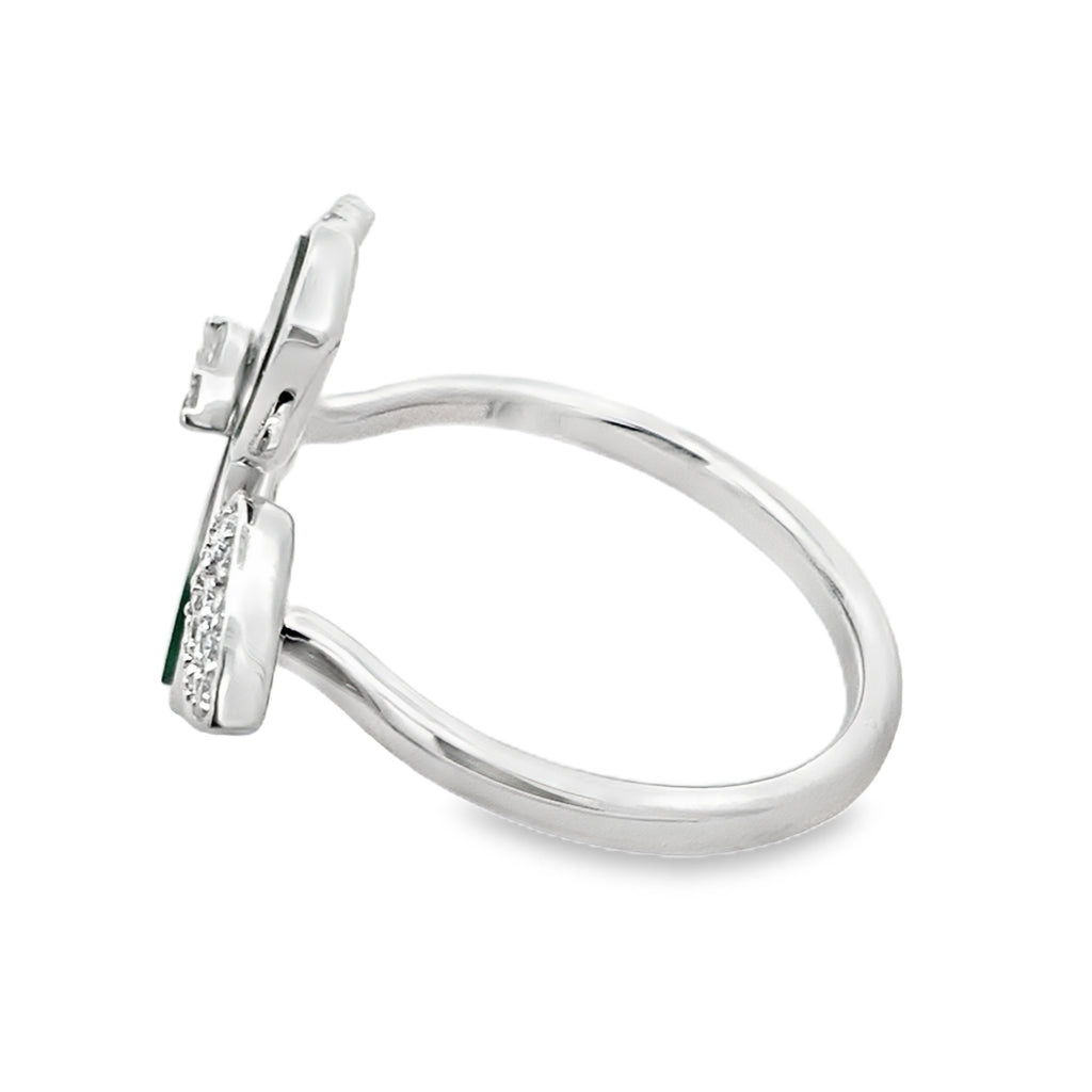 0.40Ct 18K White Gold Diamond Fashion Ring Size 7 2.6Dwt