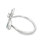 0.40Ct 18K White Gold Diamond Fashion Ring Size 7 2.6Dwt