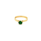 14K Yellow Gold Emerald Ring Size 7 1.6Dwt