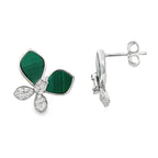 0.40Ct 18K White Gold Diamond Butterfly Style Stud Earrings 2.4Dwt